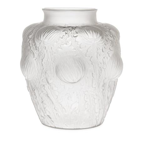 Lot image - Lalique Molded Glass Domremy Vase