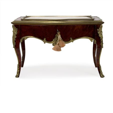 Lot image - Louis XV Style Gilt-Metal Mounted Faux Tortoise Shell Veneered Miniature Vitrine Table