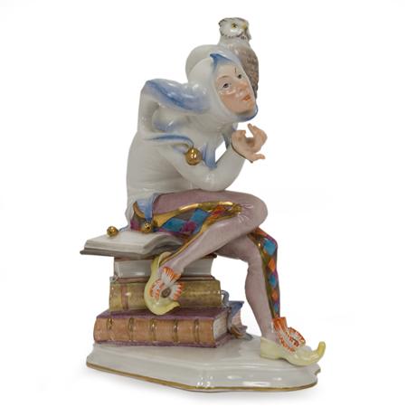 Lot image - Meissen Porcelain Figure of a Jester
