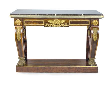 Lot image - Regency Style Gilt-Metal Mounted Rosewood Console