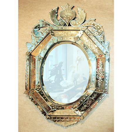 Lot image - Venetian Mirror Framed Mirror
