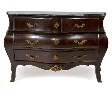 Lot image - Louis XV Style Mahogany Stained Wood Commode