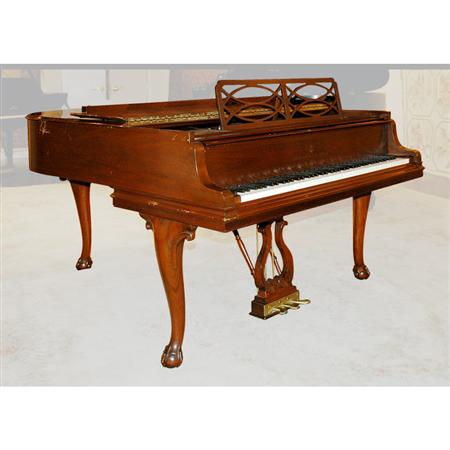 Lot image - Steinway & Sons Mahogany Baby Grand Piano