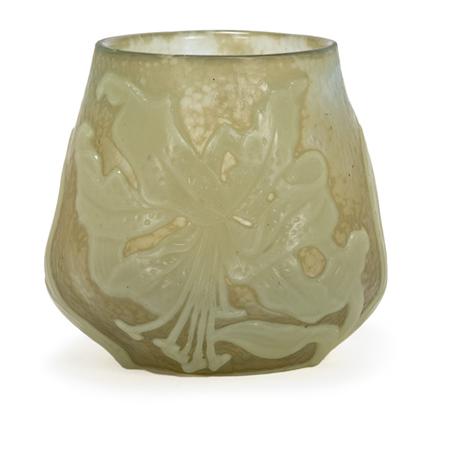 Lot image - Galle Acid Etched and Wheel Engraved Cameo Glass Vase