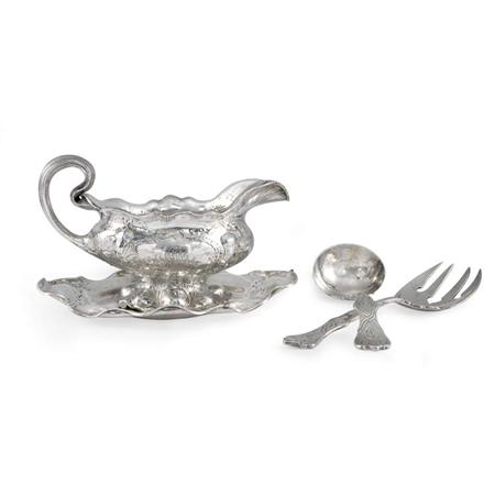 Lot image - Group of Gorham Martele Silver Articles