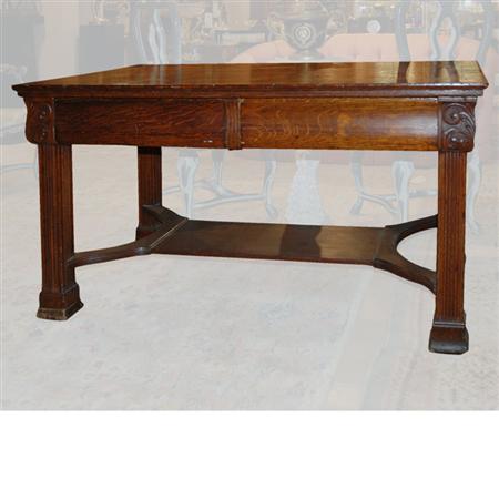 Lot image - Renaissance Style Oak Center Table