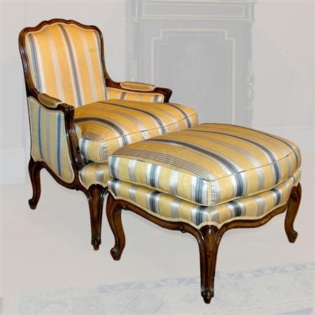Lot image - Louis XV Style Dark Stained Wood Duchesse Brisée