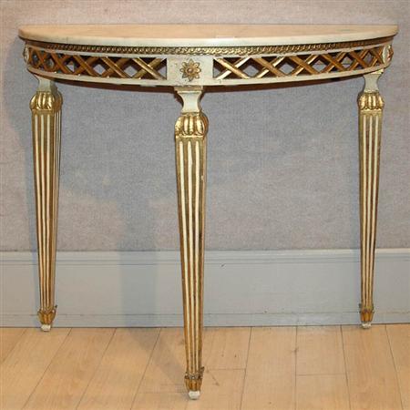 Lot image - Louis XVI Style Painted Console