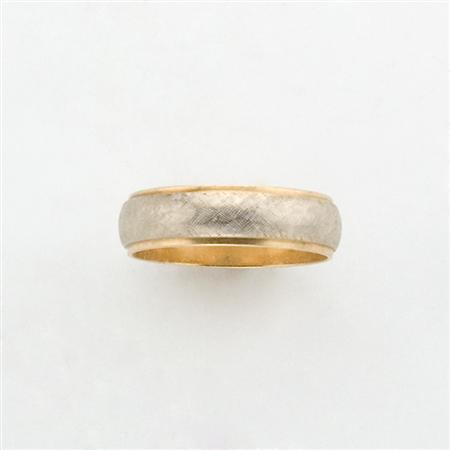Lot image - Two-Color Gold Band Ring