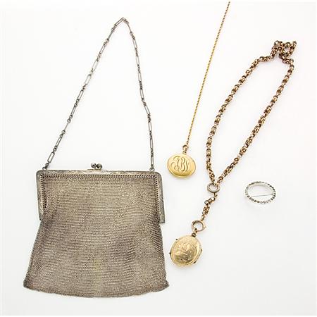 Lot image - Assorted Group of Gold and Metal Jewelry