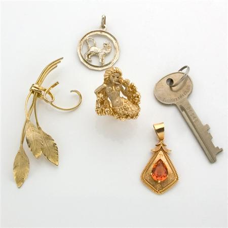 Lot image - Assorted Group of Gold, Silver and Metal Jewelry