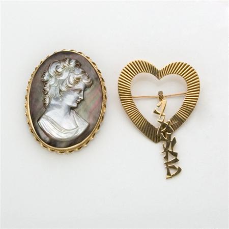 Lot image - Assorted Group of Gold and Metal Jewelry