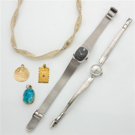 Lot image - Assorted Group of Gold, White Gold and Metal Jewelry