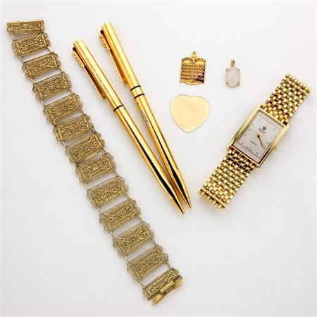 Lot image - Assorted Group of Gold, Metal and Silver Jewelry