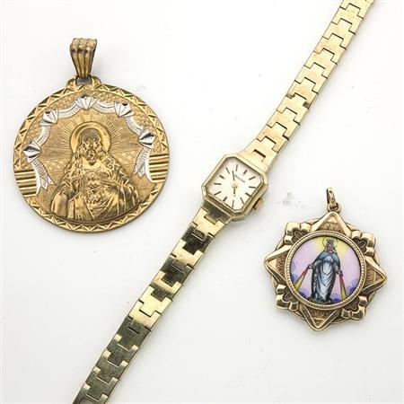 Lot image - Assorted Group of Gold and Metal Jewelry