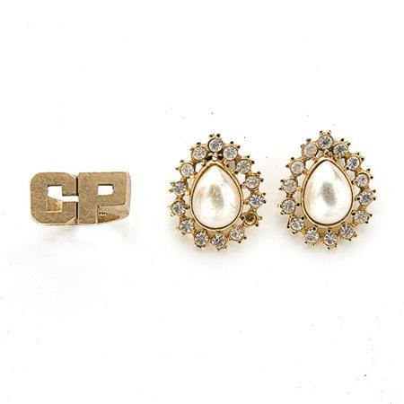 Lot image - Assorted Group of Gold and Metal Jewelry