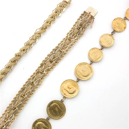 Lot image - Assorted Group of Gold and Metal Jewelry