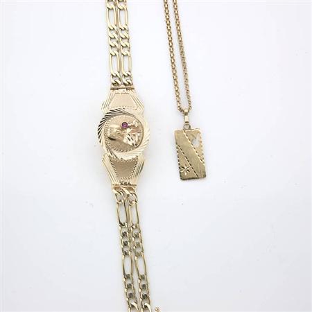 Lot image - Assorted Group of Gold and Metal Jewelry