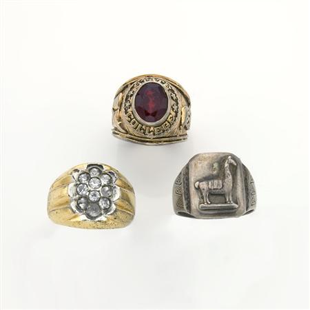 Lot image - Assorted Group of Gentlemans Rings and U.S. Coins