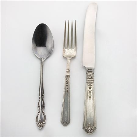 Lot image - Group of Sterling Silver Flatware