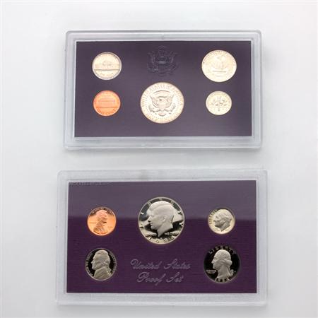 Lot image - Group of U.S. Silver and Proof Sets and Three Gold Coins
