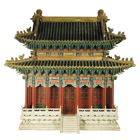Lot image - Chinese Architectural Model of a Palace Hall