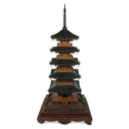 Lot image - Japanese Model of a Pagoda at Nara