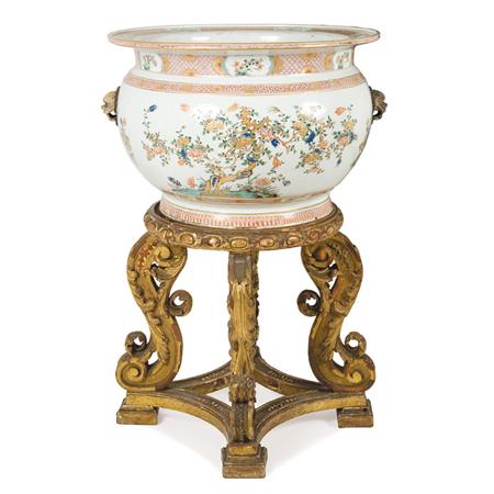 Lot image - Chinese Famille Verte and Iron Red Fish Bowl