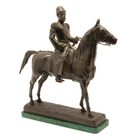 Lot image - Bronze Equestrian Figures of Czar Nicholas II
