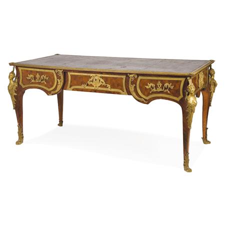 Lot image - Louis XV Style Gilt-Bronze Mounted Bureau Plat
