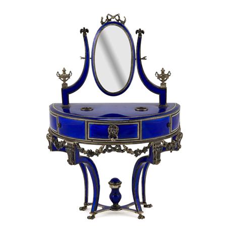 Lot image - Continental Enameled Silver Music Box