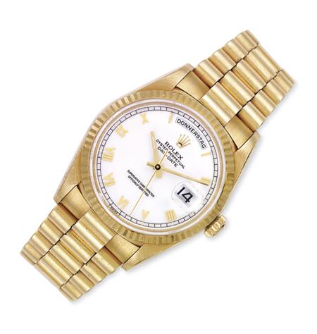 Lot image - Gentlemans Gold Wristwatch, Rolex