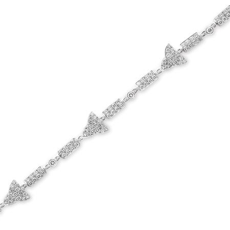 Lot image - White Gold and Diamond Bracelet