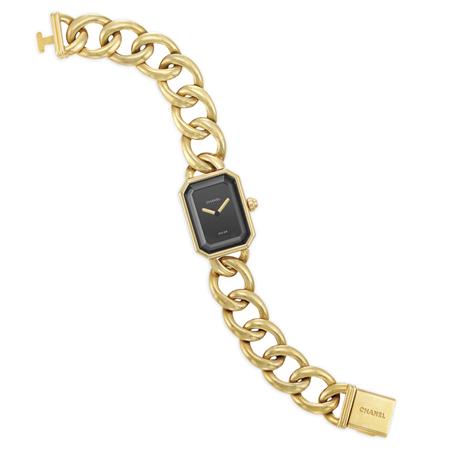Lot image - Gold Bracelet-Watch, Chanel
