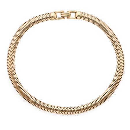 Lot image - Gold Snake Chain Necklace, Tiffany & Co.