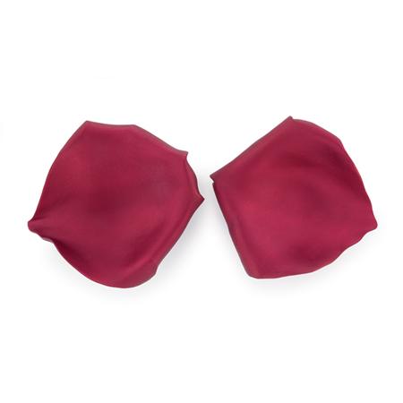 Lot image - Pair of Burgundy Titanium Rose Petal Earclips, JAR