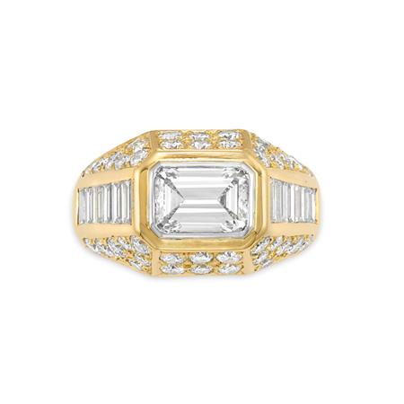 Lot image - Gold and Diamond Ring, by Marvin Schluger
