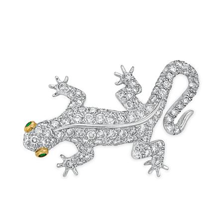 Lot image - Diamond Lizard Brooch, Tiffany & Co.