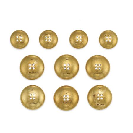 Lot image - Gold Button Set, Bulgari