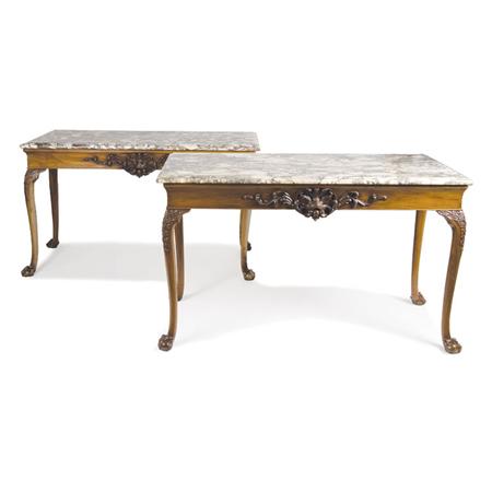Lot image - Pair of George II Mahogany Consoles