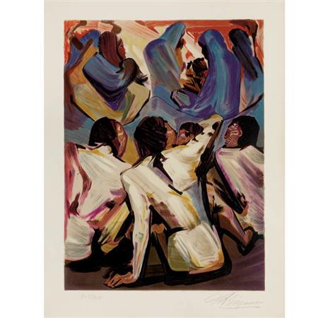 Lot image - David Siqueiros MEXICAN SUITE Complete set of ten color lithographs