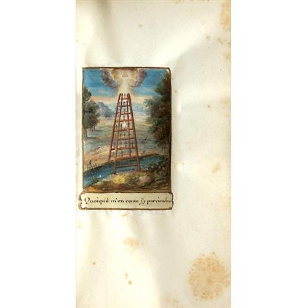 Lot image - [MANUSCRIPT]  Une choix de 102 emblemes sur parchemin