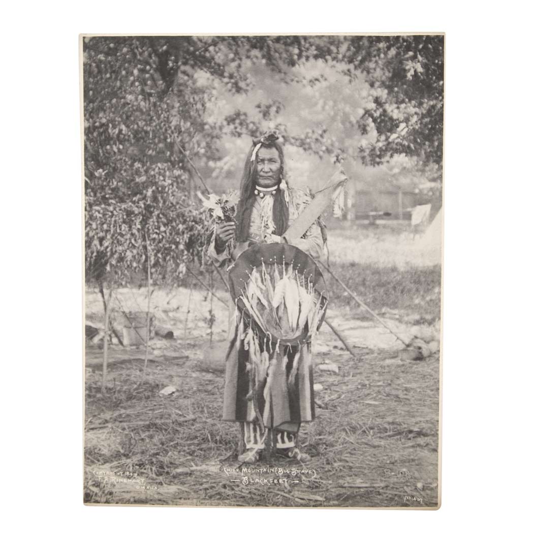 Lot image - RINEHART, FRANK A. (1861-1928)  Chief Mountain (Big Brave)-Blackfeet