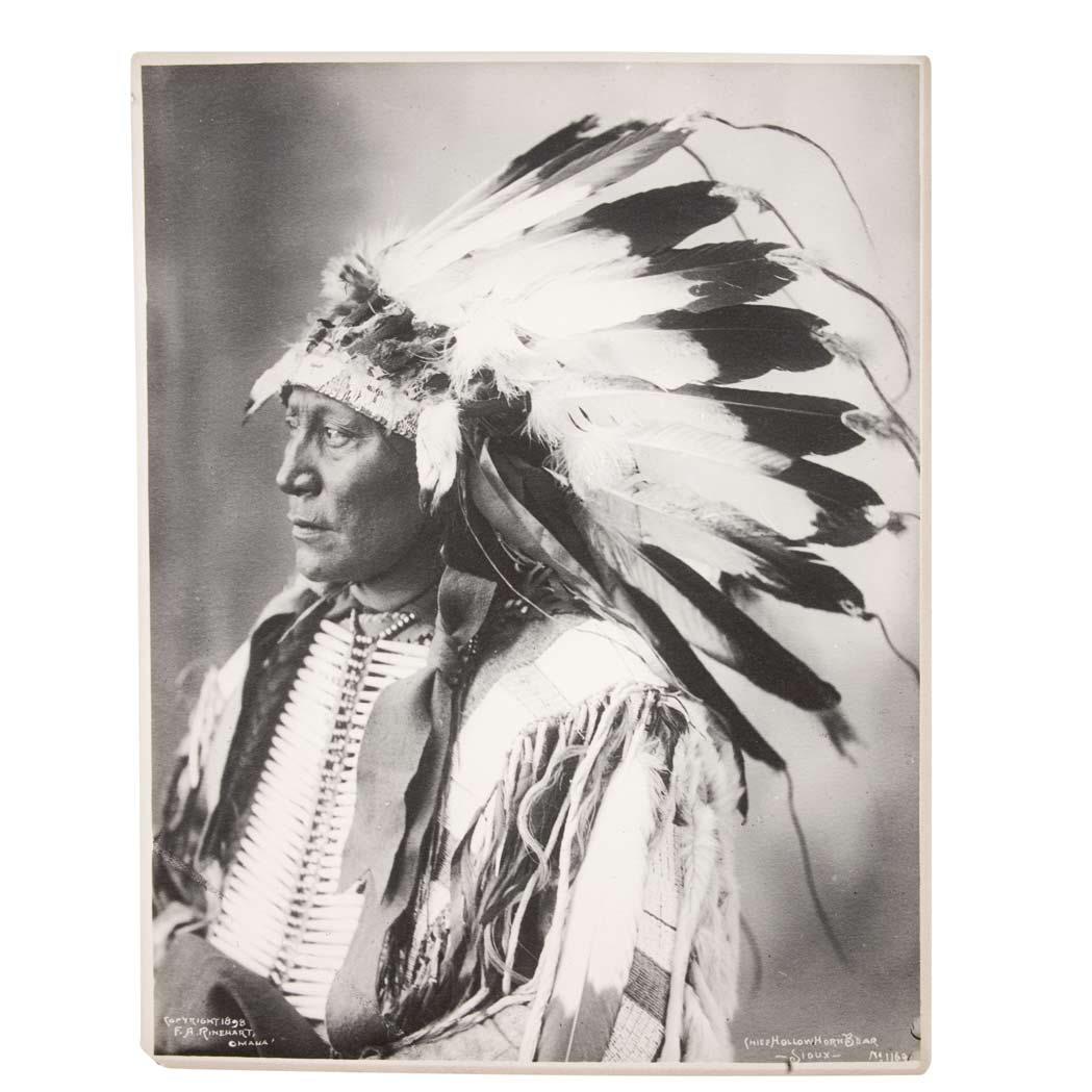 Lot image - RINEHART, FRANK A. (1861-1928)  Chief Hollow Horn Bear-Sioux