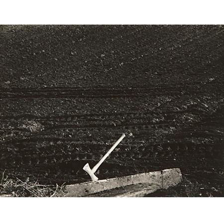 Lot image - WHITE, MINOR (1908-1976)  Axe in plowed field