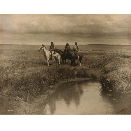 Lot image - CURTIS, EDWARD SHERRIFF (1868-1952)  Three chiefs, Piegan