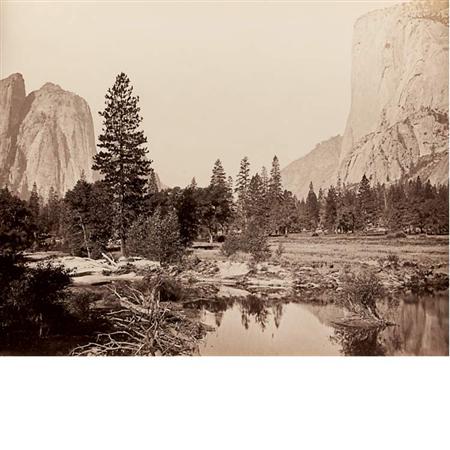 Lot image - WATKINS, CARLETON E. (1829-1916)  Down the Yosemite Valley