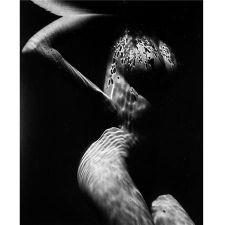 Lot image - WESTON, BRETT (1911-1993)  [Nude in pool, Carmel Valley, California]