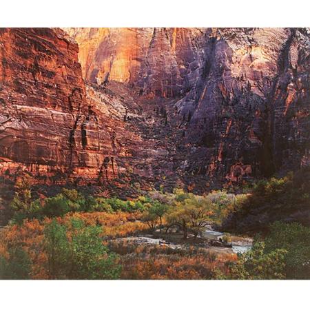 Lot image - BURKETT, CHRISTOPHER (b. 1951)  Twilight, Virgin River and Big Canyon, Utah
