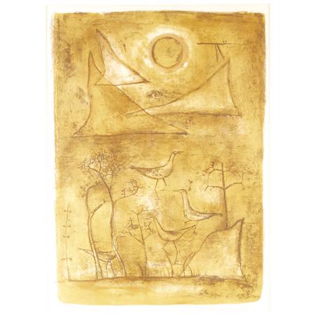 Lot image - Zao Wou-ki MONTAGNES ET OISEAUX Color lithograph